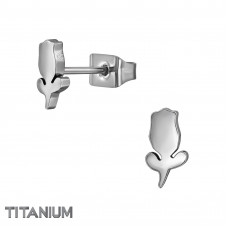 Tulip Titanium Ear Studs