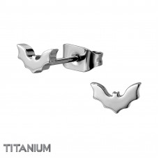 6mm Bat Titanium Ear Studs