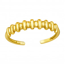 Bars Sterling Silver Adjustable Toe Ring