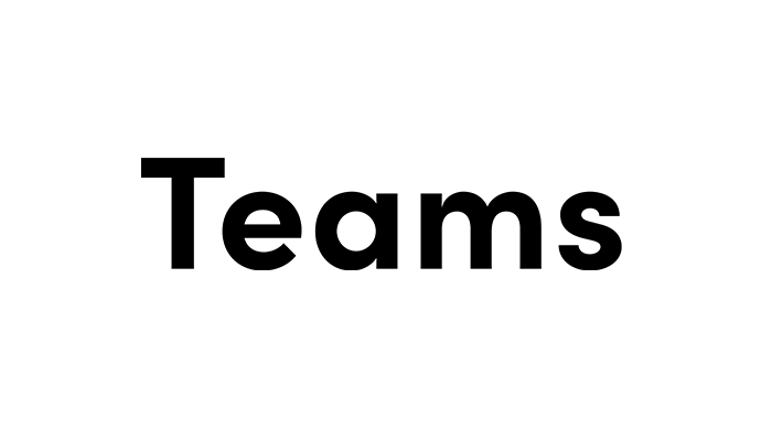 Microsoft Teams collaboration platform logo in black.